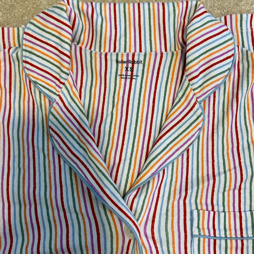 Party stripe polo Roller Rabbit Pajama top